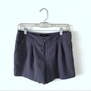 Pleated Grey Dress Shorts